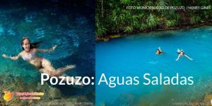 Pozas Azules de agua salada de color turquesa en Pozuzo.