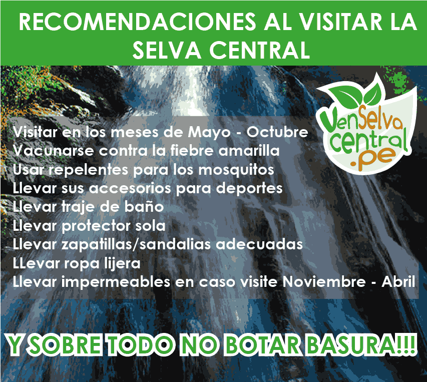 recomendacion recomendacion AL VISITAR OXAPAMPA Y CHANCHAMAYO